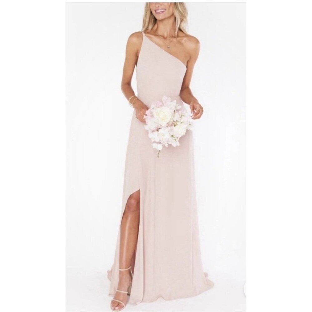 Show Me Your Mumu Shannon One Shoulder Dress Dusty Blush Crispy (pink) Small